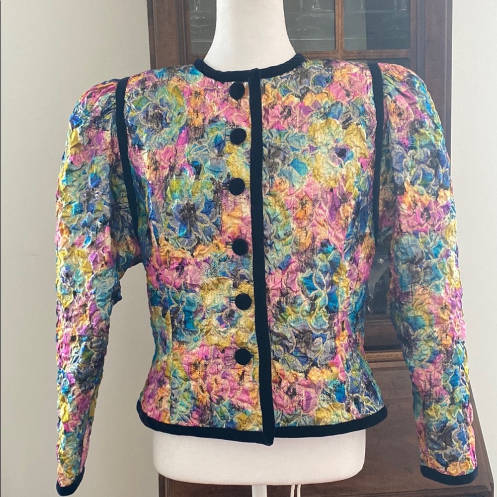 Vintage Oscar de la Renta Blazer with Structured Puff Shoulders